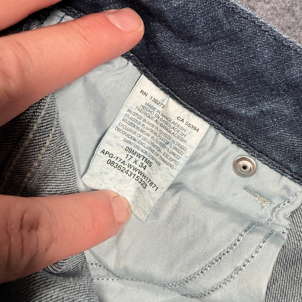 Wrangler Womens Straight Leg Jeans Blue Medium Wash Stretch Size 17x34 09MWTMS - Picture 3 of 11